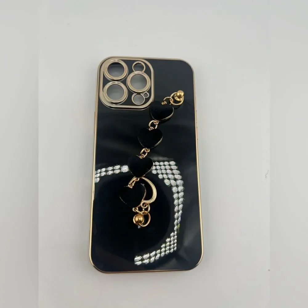 Emerald Black Velvet Heart iPhone Case